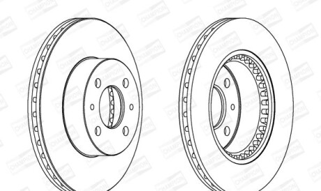 Renault диск тормозной передн.laguna 1.8i/2.0i,2.2d 95- - (7700802232, 7700841563, 7701204300) CHAMPION 561592CH