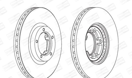 Ford диск тормозной передн.(вент.)transit 91-(254*24) - (1514234, 5025610, 5029815) CHAMPION 561624CH