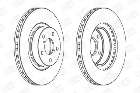 Диск тормозной передний (кратно 2) Subaru Legacy - CHAMPION 561667CH