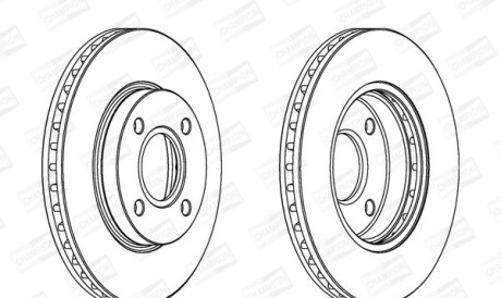 Ford диск тормозной передн. mondeo 94- scorpio -98 (260*24) - CHAMPION 561678CH