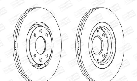 Citroen диск тормозной передн.xantia,xsara,peugeot 306 93- - CHAMPION 561705CH