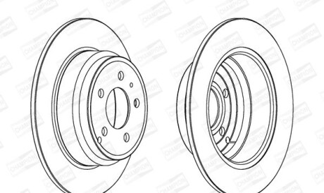 Volvo диск тормозной задний 850 94-,s70,v70 97- - CHAMPION 561867CH