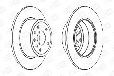 Диск тормозной задний (кратно 2) Opel/Vauxhall Vectra - (0569210, 569210, 90512910) CHAMPION 561962CH