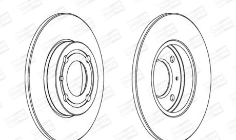 Vw тормозной диск передний polo 94- - CHAMPION 561980CH