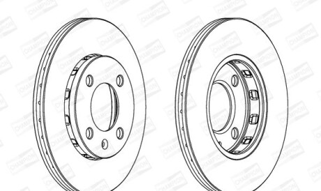 Vw диск тормозной вент.передний polo 3/95-,lupo - CHAMPION 561981CH
