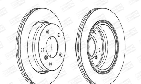 Bmw диск тормозной задн. (вентил.) e36/46 (276*19) - CHAMPION 562003CH