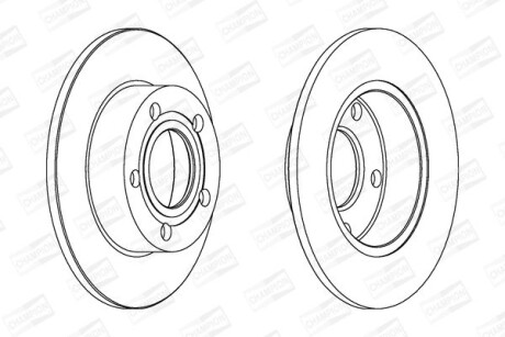 Диск тормозной задний (кратно 2) Audi A4, A4 Avant Quattro - (8D0615601A, 8E0615601A) CHAMPION 562005CH