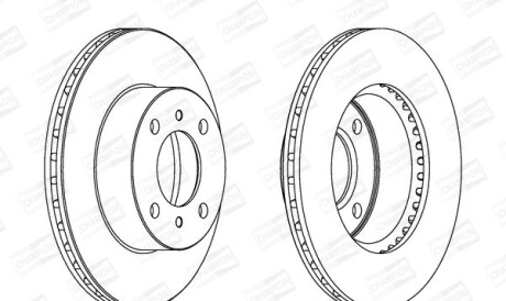 Mitsubishi диск тормозной передн. carisma,lancer v,vi,colt - CHAMPION 562011CH