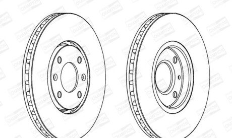 Peugeot диск тормозной передний 406,citroen xantia 95- - CHAMPION 562019CH
