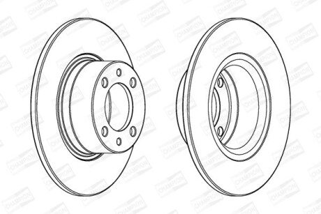 Диск гальмівний передній (кратно 2) MB A-Class (W168) (97-05) - CHAMPION 562049CH