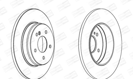 Db диск тормозной задний w/s210 96- - CHAMPION 562051CH