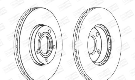 Vw диск тормозной перед. (вентил.) passat 96- - (8E0615301A, 8E0615301C) CHAMPION 562052CH