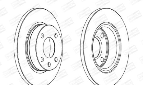 Skoda диск тормозной передний favorit,felicia,caddy 95- - CHAMPION 562073CH