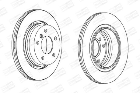 Диск тормозной задний (кратно 2) Bmw 3 (97-05) - (34211165563, 34216855154, 94216855154) CHAMPION 562094CH