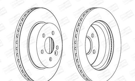 Db диск тормозной передн. (вентил.) w163 (ml-klasse) - CHAMPION 562099CH