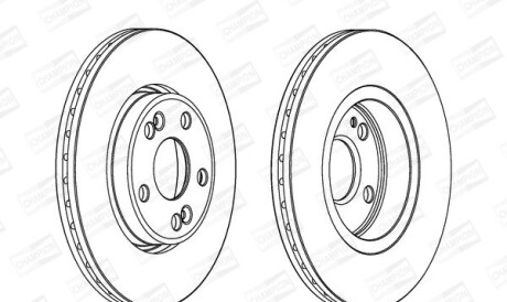 Renault диск тормозной передний espace iii,laguna i,safrane i,ii 95- - CHAMPION 562104CH