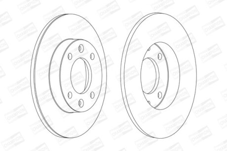 Диск тормозной задний (кратно 2) Citroen Berlingo (96-11) - CHAMPION 562130CH