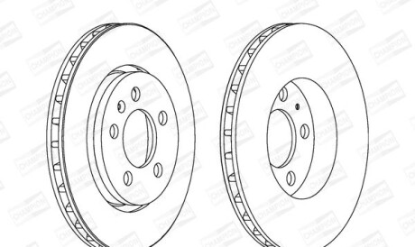 Vw диск тормозной задн.(вентил.) golf iv, new beetle audi a3/ tt/s3skoda octavia - CHAMPION 562133CH