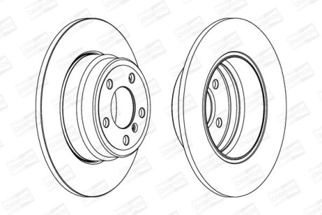Диск гальмівний - CHAMPION 562135CH-1