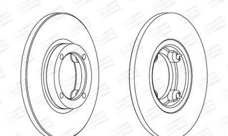 Daewoo диск тормозной передн. matiz 0.8/1.0 - CHAMPION 562138CH