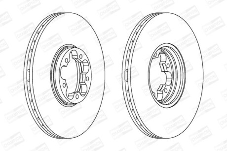 Диск тормозной передний (кратно 2) Ford Transit (00-06) - CHAMPION 562140CH