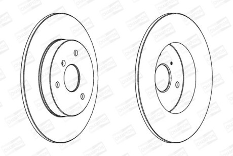 Диск гальмівний - (a4341V001000000, A4341V002000000, 4341V001000000) CHAMPION 562155CH