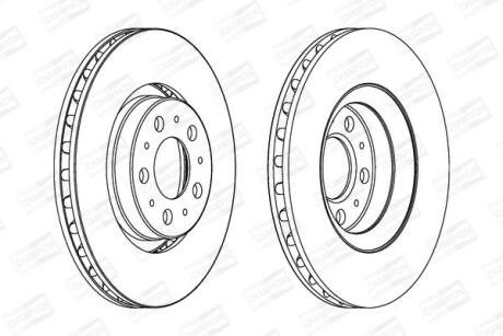 Диск гальмівний - (46836490, 468364900, 9191336) CHAMPION 562173CH