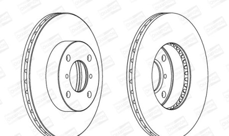 Suzuki диск тормозной передний liana 02-, baleno 1.8/1.9td - (5531162G00, 5531162G01, 5531162G01A00) CHAMPION 562179CH