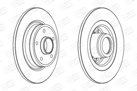 Гальмівний диск - (7701713008, 7701472838, 8200367094) CHAMPION 562184CH-1