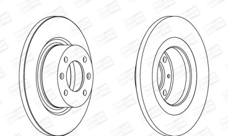 Citroen тормозной диск задний c5 01-08 - CHAMPION 562189CH