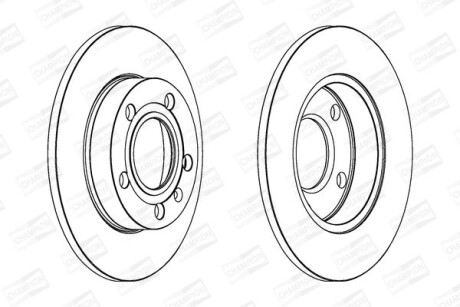 Диск тормозной задний (кратно 2) Audi A4 (00-08)/Seat Exeo (08-13) - CHAMPION 562192CH