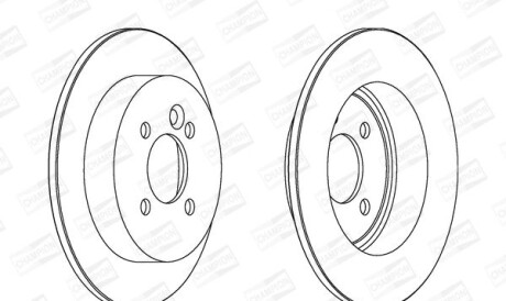 Bmw диск тормозной задн.mini coper,one 01- - (34216774987, 34211503070, 1503070) CHAMPION 562194CH