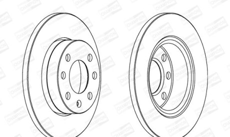 Opel диск тормозной передн.corsa c 00- - (9195981) CHAMPION 562195CH