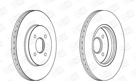 Ford диск тормозной передн.mondeo iii 00- - CHAMPION 562206CH