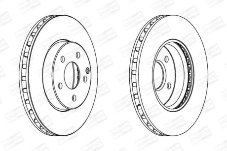 Диск тормозной передний (кратно 2) MB E Class (W211, S211) - CHAMPION 562212CH