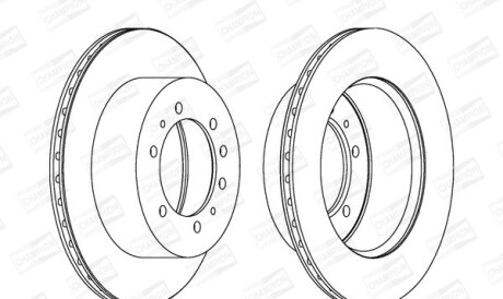 1 Гальмівний диск - (4320605J03, 4320605J04, 43206VB000) CHAMPION 562223CH1