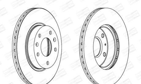 Landrover диск тормозной передн.freelander 00- - CHAMPION 562225CH