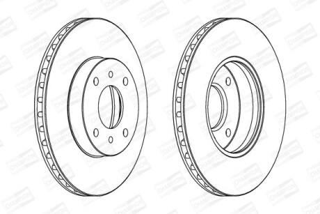 Диск гальмівний - CHAMPION 562232CH