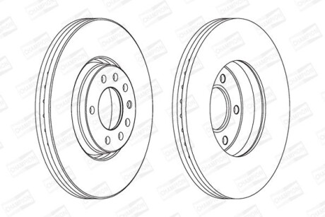 Диск гальмівний - (4567798, 5055389, 5391560) CHAMPION 562240CH