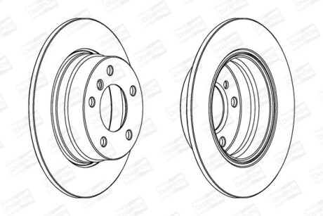Диск гальмівний - ((34216855001, 34216764647)) CHAMPION 562259CH