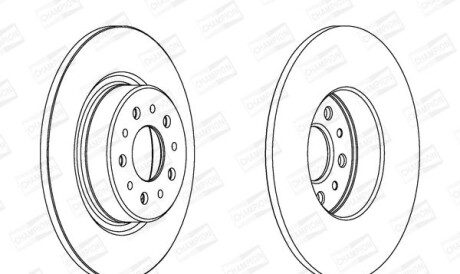 Fiat диск тормозной задн. alfa romeo 156 (276*10) - (46542702, 46469908) CHAMPION 562275CH