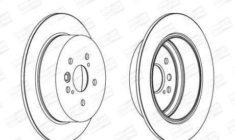 Toyota диск тормозной задн.rav 4 ii 00- - (4243142041, 4243142040) CHAMPION 562288CH