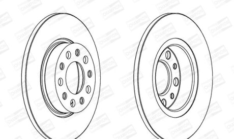 Fiat диск тормозной задн. alfa romeo 159,brera - (51964082, 51767377, 51760273) CHAMPION 562301CH