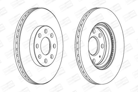 Диск гальмівний - (55700920, 55700921, 569024) CHAMPION 562304CH