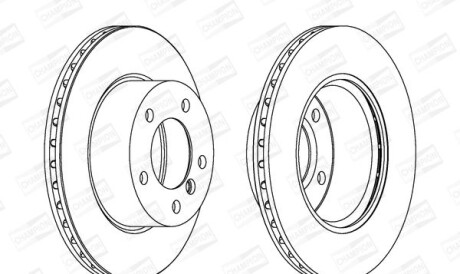 Диск гальмівної - (34116764629, 34116854996, 6764629) CHAMPION 562313CH