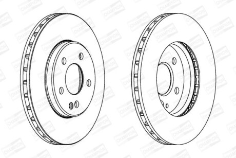 Гальмівний диск передній MERCEDES-BENZ A-CLASS, B-CLASS - (a1694211112, 1694211112, 1694210212) CHAMPION 562314CH