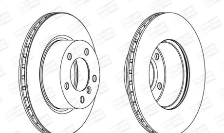 Bmw диск тормозной передний e81/e87/e88/e90 05- - (34116764641, 34116854997, 6764641) CHAMPION 562317CH