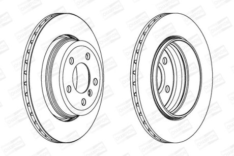 Диск тормозной задний Bmw X3 (E83) (03-11) - CHAMPION 562327CH-1