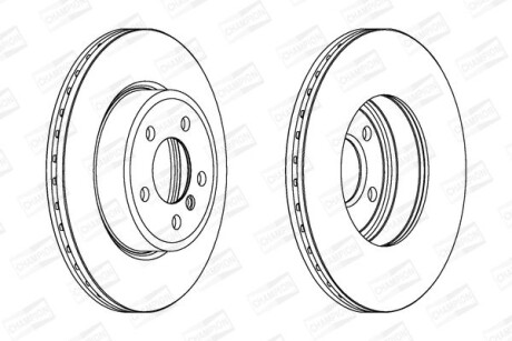 Диск гальмівний передній (кратно 2) Bmw X3 (04-) - CHAMPION 562350CH