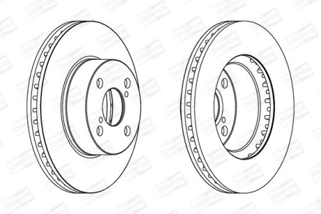 Диск гальмівний - ((4351202071, 4351202070, 4351247020, 4351202060)) CHAMPION 562414CH